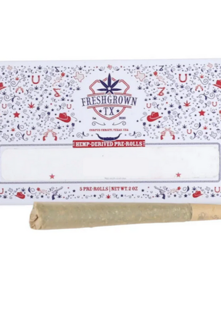 FRESH GROWN TX PREROLL 5 pack, Blue OG INDICA THCA