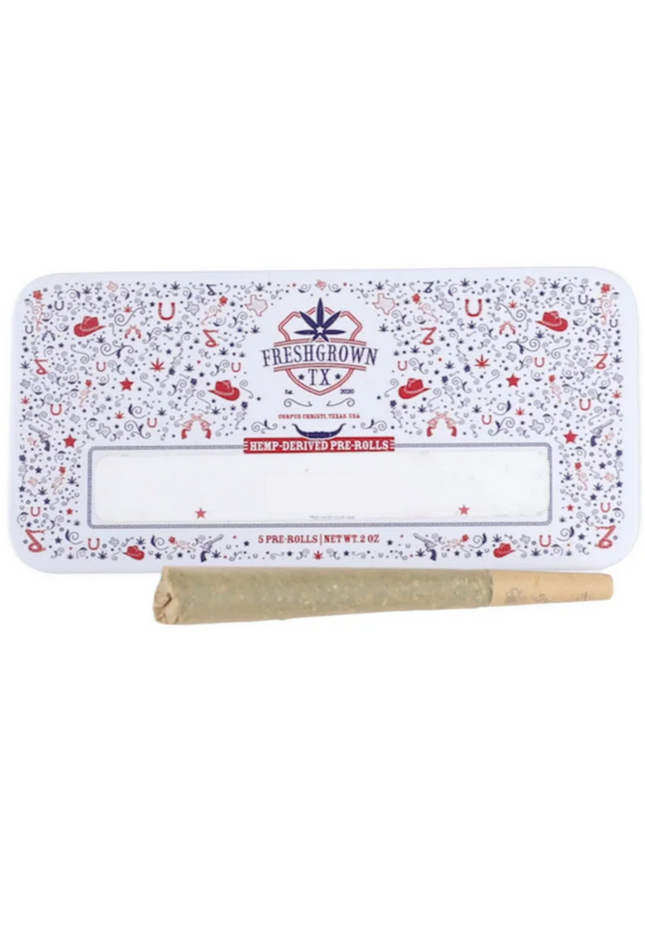 FRESH GROWN TX PREROLL 5 pack, Blue OG INDICA THCA