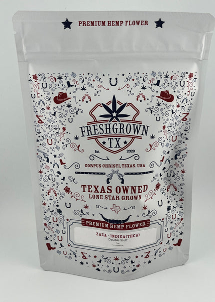 FRESH GROWN TX FLOWER, Double Stuffed INDICA THCA, 1OZ