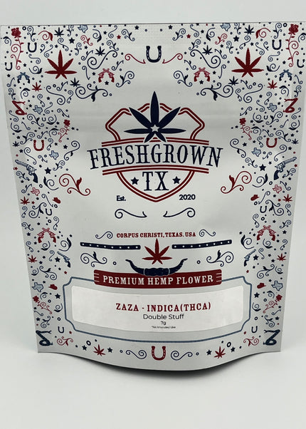 FRESH GROWN TX FLOWER, Double Stuffed INDICA THCA, 7G
