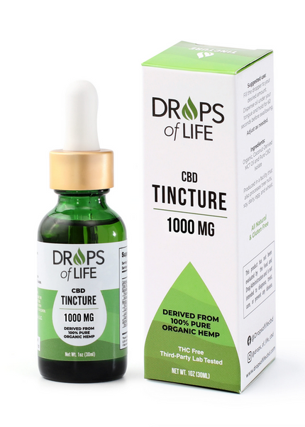 Drops of Life CBD Isolate Tincture, 1oz, 1000mg CBD