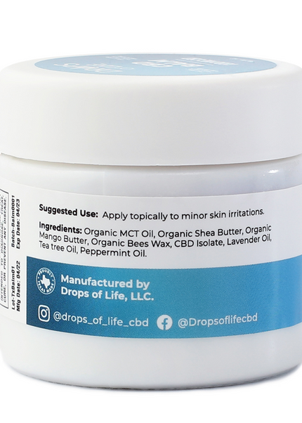 Drops of Life CBD Balm for Skin Irritations, 2oz, 1000mg CBD