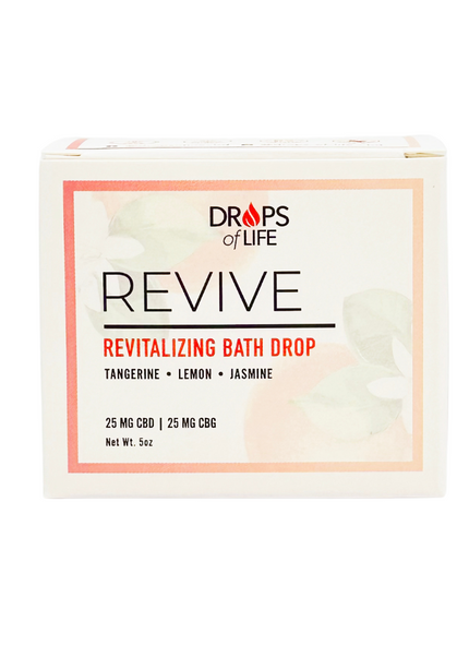 Drops of Life CBD Bath Drop (REVIVE), 5oz, 25mg CBD, 25mg CBG