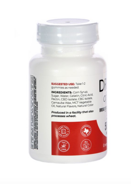 Drops of Life CBG & CBD Gummies for Energy and Drive, 4oz, 500mg CBD