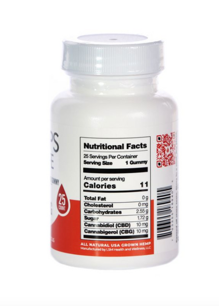 Drops of Life CBG & CBD Gummies for Energy and Drive, 4oz, 500mg CBD