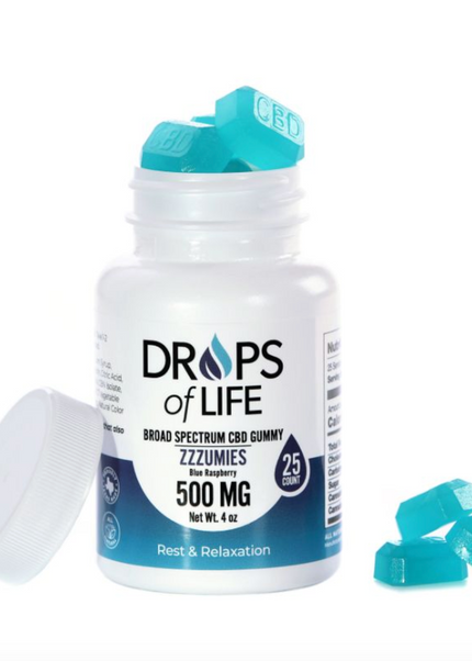 Drops of Life CBN & CBD Gummies for Sleep 25 count, 4oz, 500mg CBD