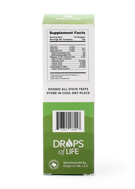 Drops of Life CBD Isolate Tincture, 1oz, 1000mg CBD