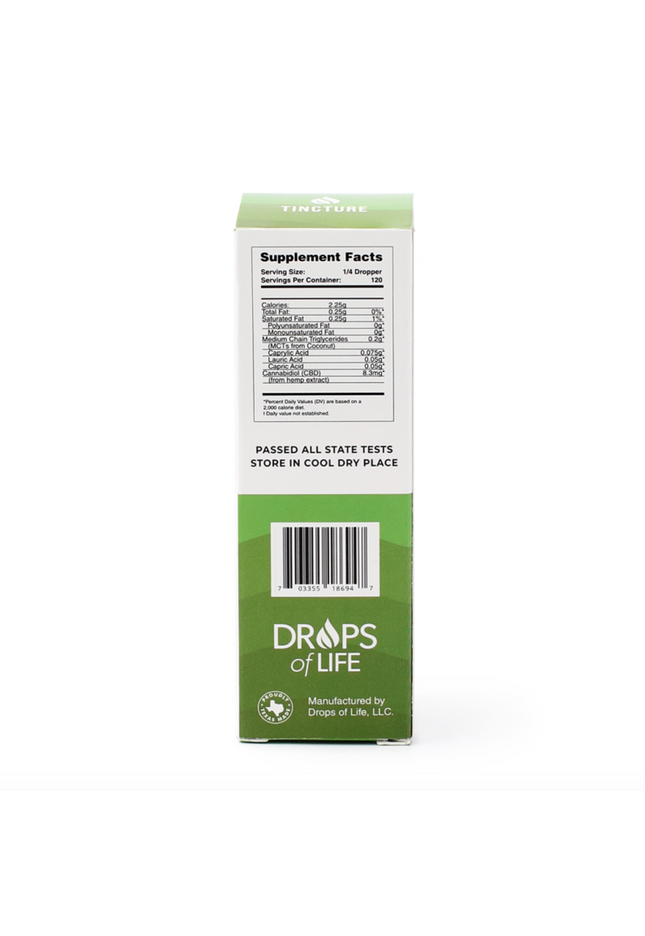Drops of Life CBD Isolate Tincture, 1oz, 1000mg CBD