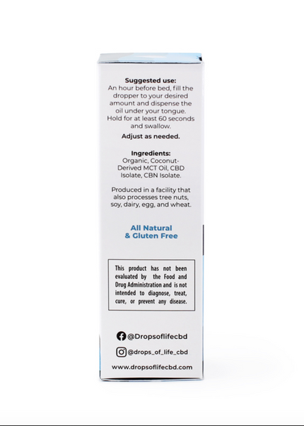 Drops of Life CBN-CBD Tincture for Sleep, 1oz, 100mg CBD, 1000mg CBN