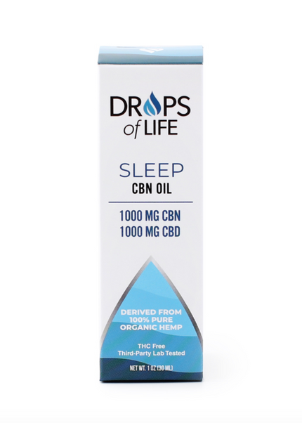 Drops of Life CBN-CBD Tincture for Sleep, 1oz, 100mg CBD, 1000mg CBN
