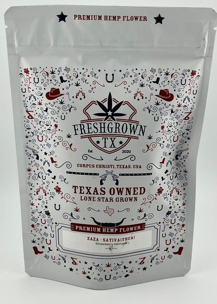 FRESH GROWN TX FLOWER, Strawberry Mimosa SATIVA THCA, 1OZ