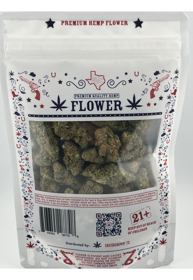 FRESH GROWN TX FLOWER, Sugar Tartz SATIVA THCA, 1OZ