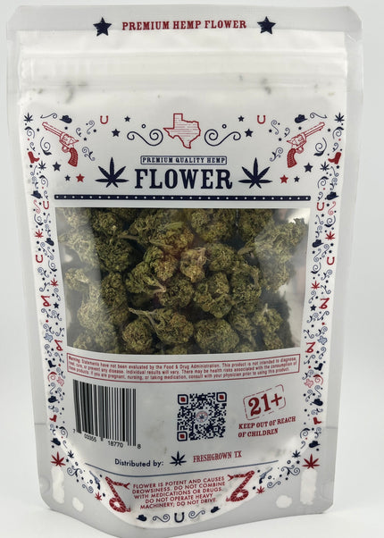 FRESH GROWN TX FLOWER, Sundae Driver INDICA THCA, 1OZ
