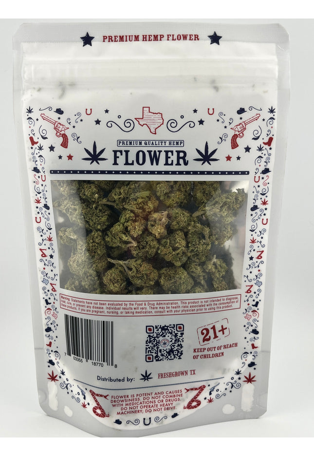 FRESH GROWN TX FLOWER, Sundae Driver INDICA THCA, 1OZ