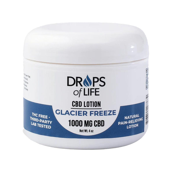 Drops of Life CBD Lotion (Glacier Freeze), 4oz, 1000mg CBD