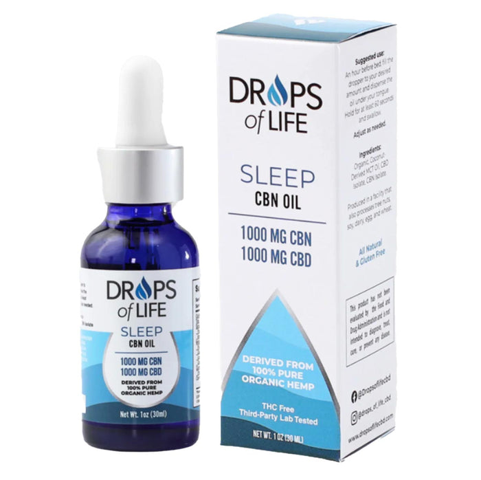 Drops of Life CBN-CBD Evening Tincture, 1oz, 100mg CBD, 1000mg CBN